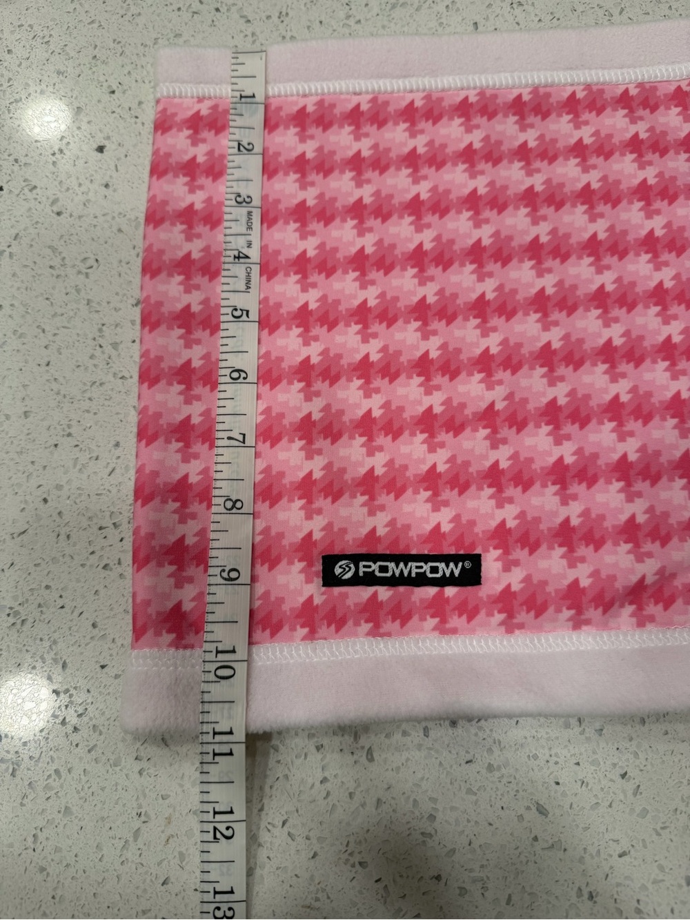 Kids Pink Powpow Houndstooth Neck Gaiter - Picture 5 of 5